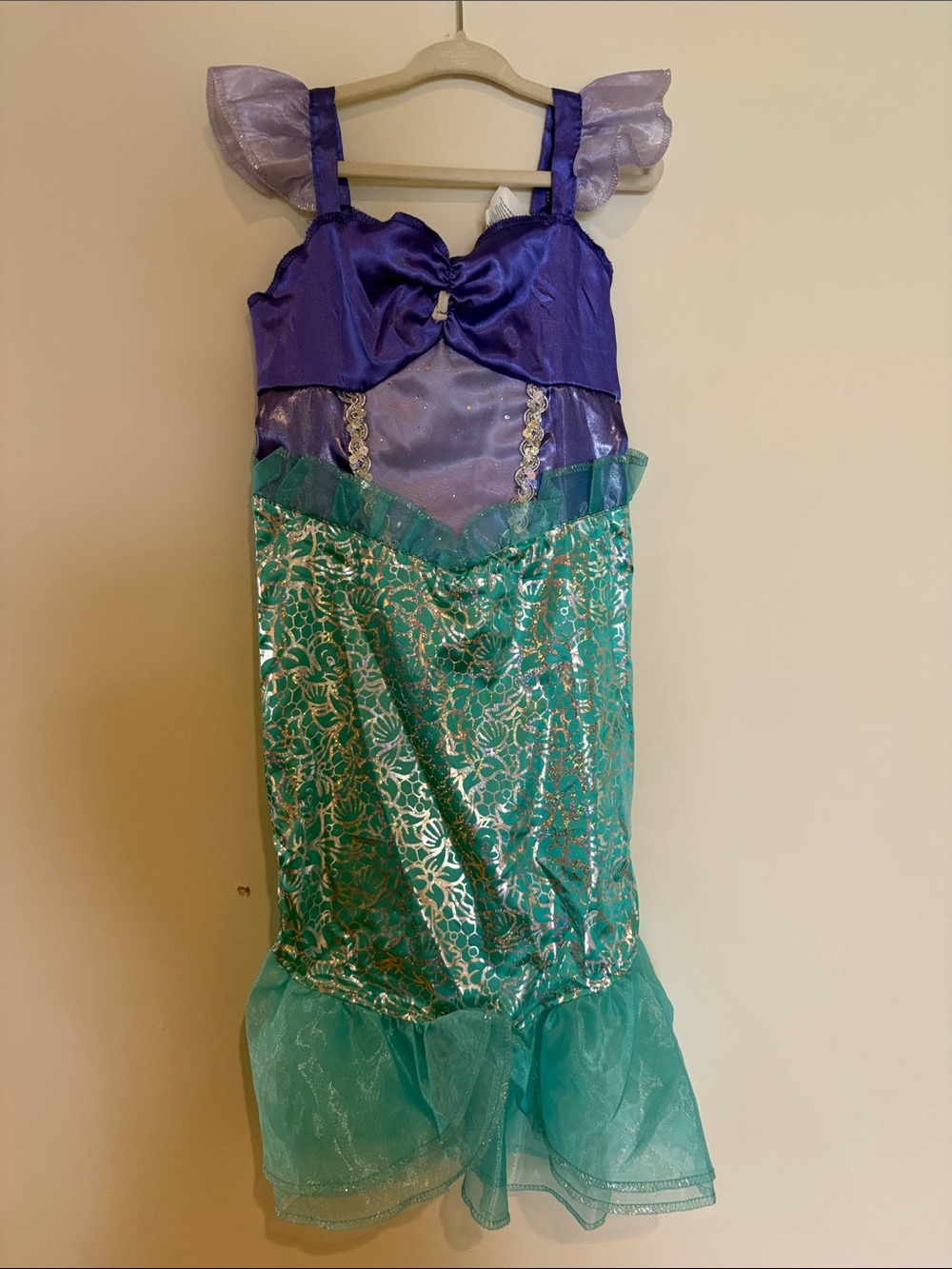 Purple and Teal Little Mermaid Dress Costume for Kids